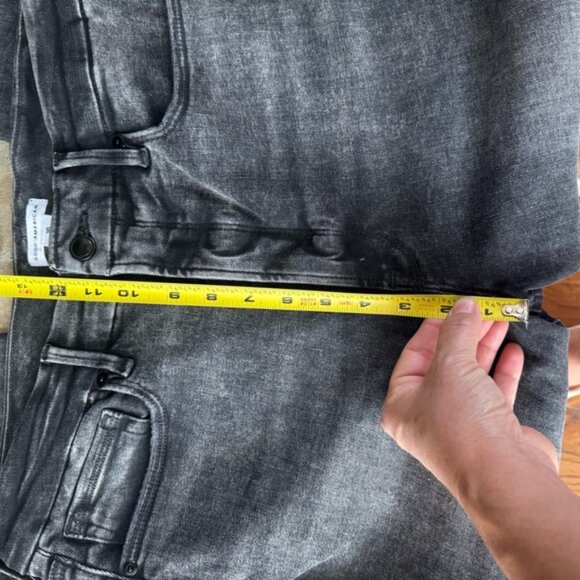 GOOD AMERICAN Good Legs faded black jeans stretch high rise straight 16 - Picture 6 of 8